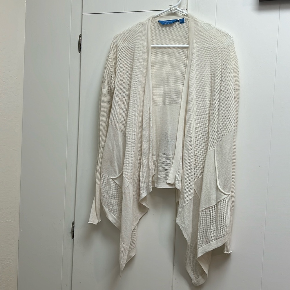 Off-White Lightweight Open Front Cardigan